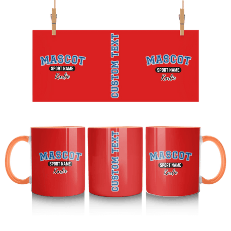 Custom School Spirit Mug With Mascot and Sport With Classic Design