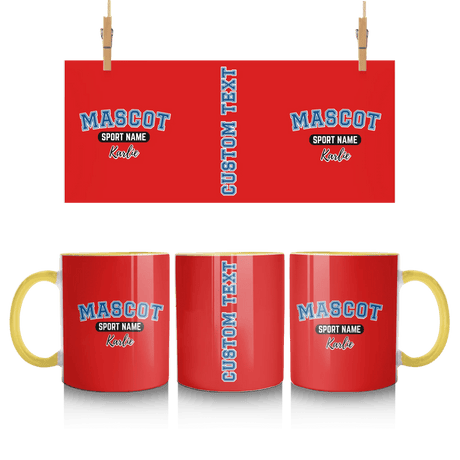 Custom School Spirit Mug With Mascot and Sport With Classic Design