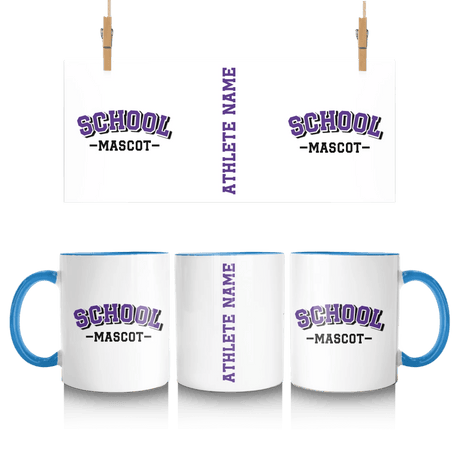 Custom School Spirit Mug With School and Mascot Name With Classic Arch Design