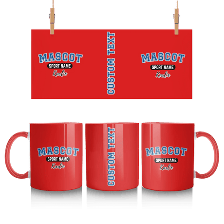 Custom School Spirit Mug With Mascot and Sport With Classic Design