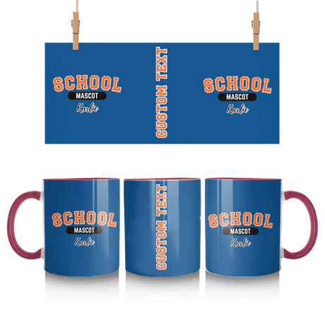 Custom School Spirit Mug With School and Mascot With Classic Design