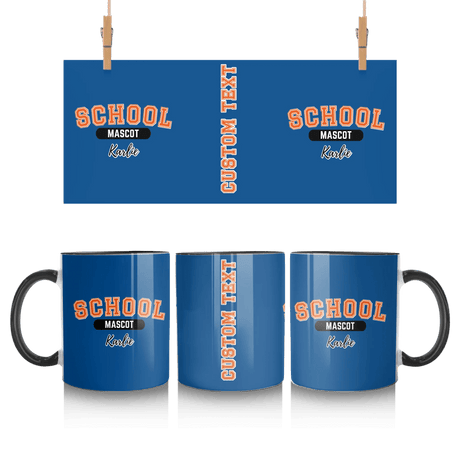 Custom School Spirit Mug With School and Mascot With Classic Design