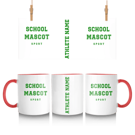 Custom School Spirit Mug With Mascot & Sport Name With Bold Varsity Design