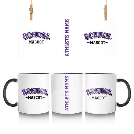 Custom School Spirit Mug With School and Mascot Name With Classic Arch Design