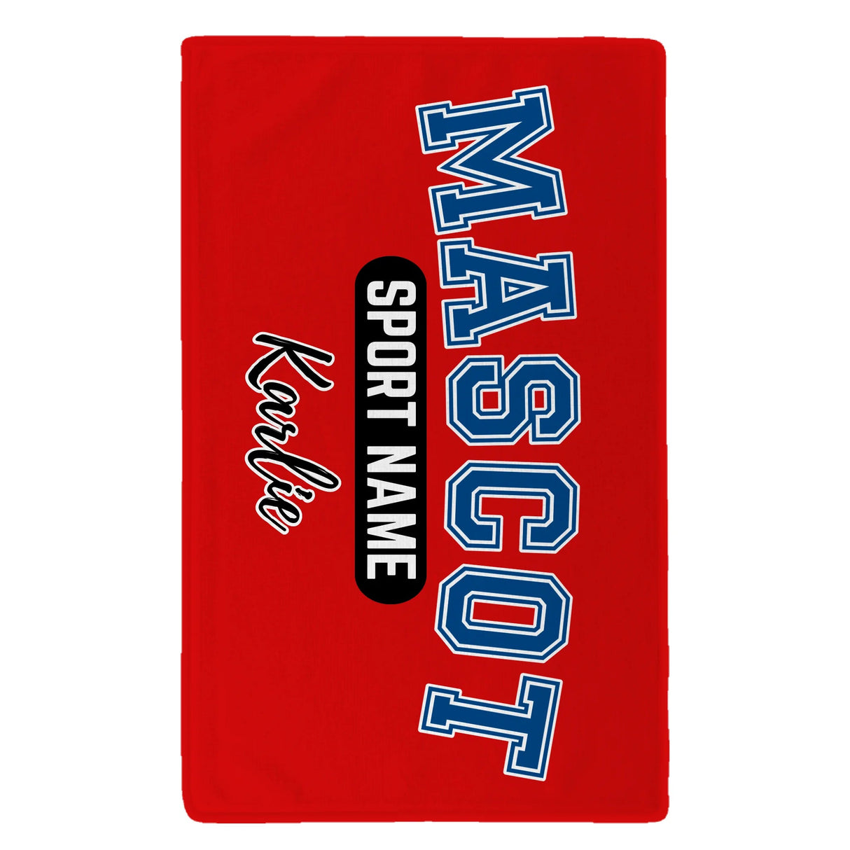 Custom School Spirit Rally Towel With Mascot and Sport With Classic Design