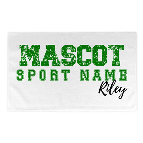 Custom School Spirit Rally Towel With Mascot and Sport with Grunge and Classic Design