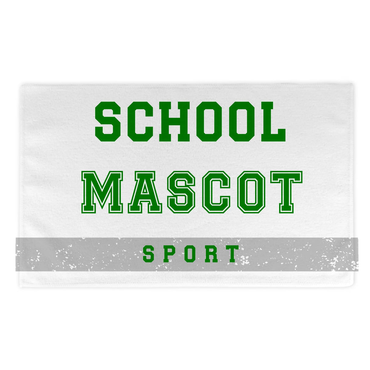 Custom School Spirit Rally Towel With Mascot & Sport Name With Bold Varsity Design