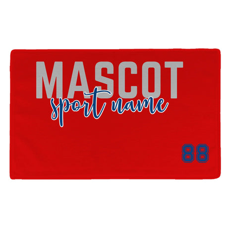 Custom School Spirit Rally Towel With Mascot & Sport Name With Modern Vertical Design