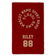 Custom School Spirit Rally Towel With Spiral Text Design