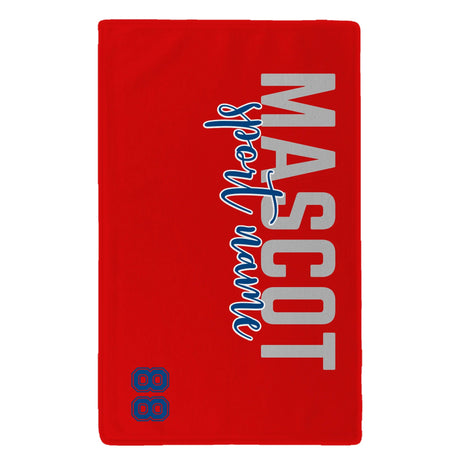 Custom School Spirit Rally Towel With Mascot & Sport Name With Modern Vertical Design