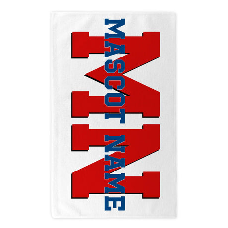 Custom School Mascot Rally Towel With Initials and Mascot Name