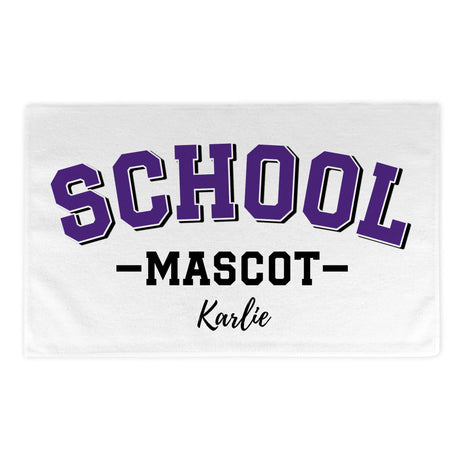 Custom School Spirit Rally Towel With School and Mascot Name With Classic Arch Design