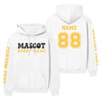 Custom School Spirit on a Hoodie With Mascot and Sport With Retro Design on a Hoodie