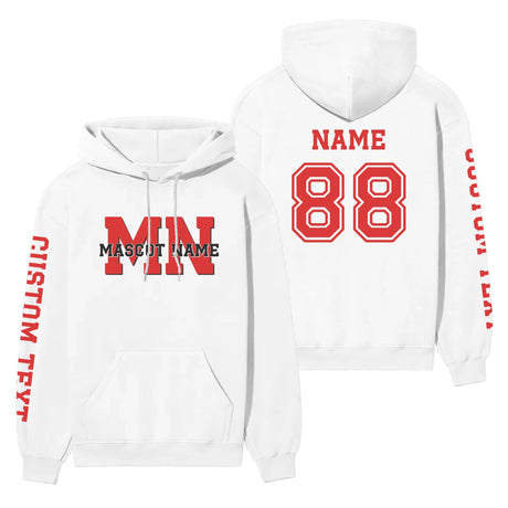Custom School Mascot on a Hoodie With Initials and Mascot Name on a Hoodie