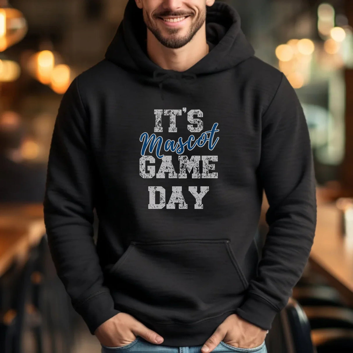 Custom It's Game Day on a Hoodie With Mascot on a Hoodie
