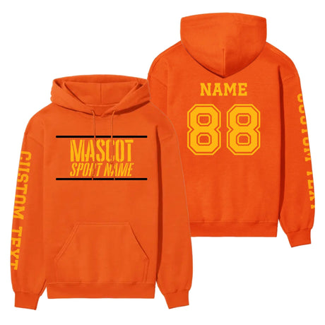 Custom School Spirit on a Hoodie With Mascot and Sport With Stencil Design on a Hoodie