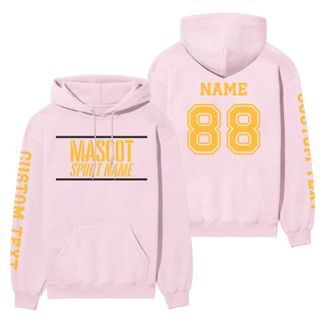 Custom School Spirit on a Hoodie With Mascot and Sport With Stencil Design on a Hoodie