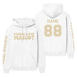 Custom School Spirit on a Hoodie With School and Mascot Name With Retro Design on a Hoodie