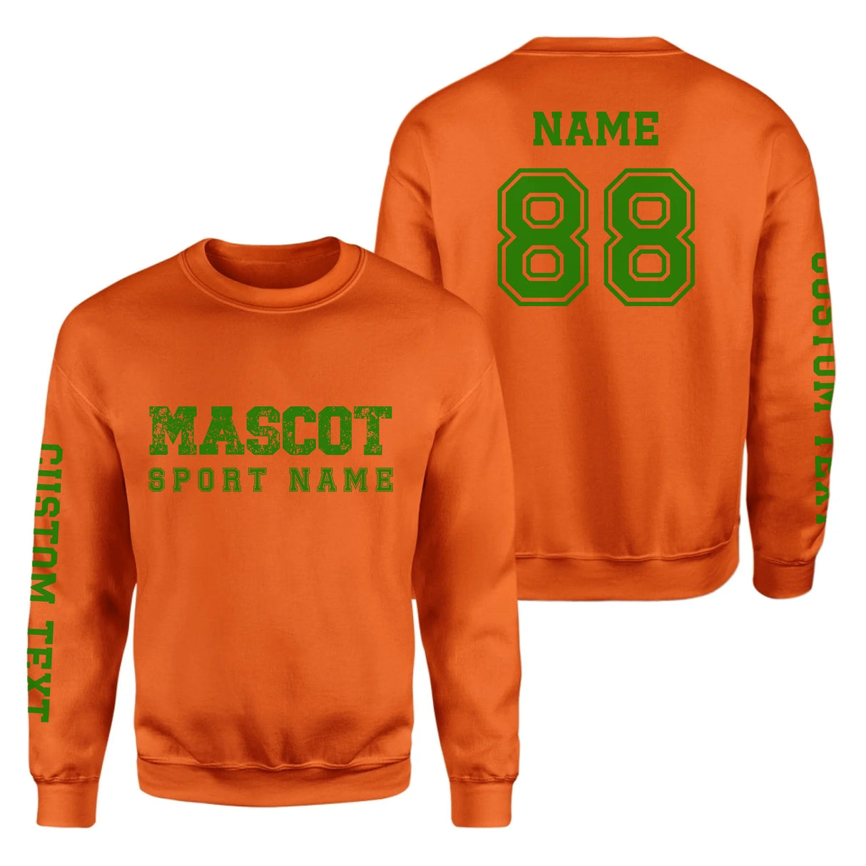 Custom School Spirit on a Sweatshirt With Mascot and Sport with Grunge and Classic Design on a Sweatshirt
