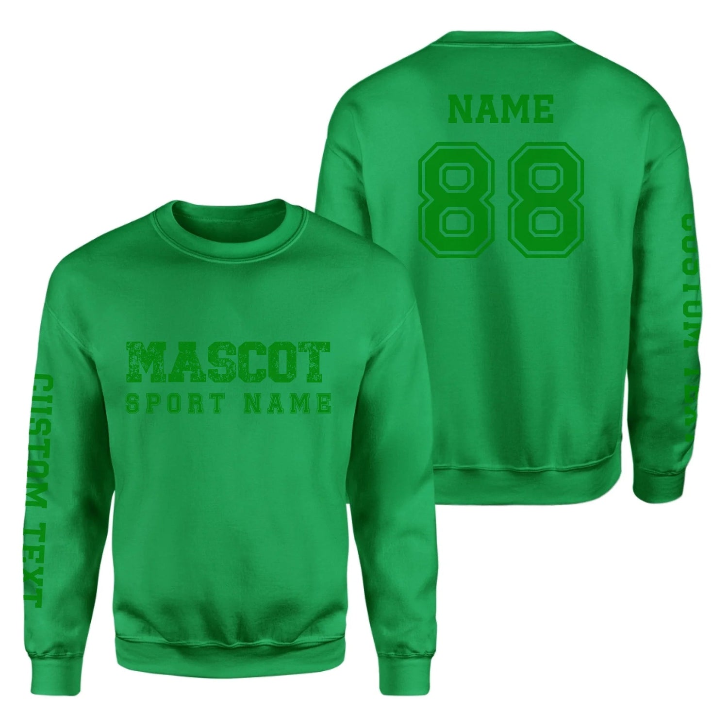 Custom School Spirit on a Sweatshirt With Mascot and Sport with Grunge and Classic Design on a Sweatshirt