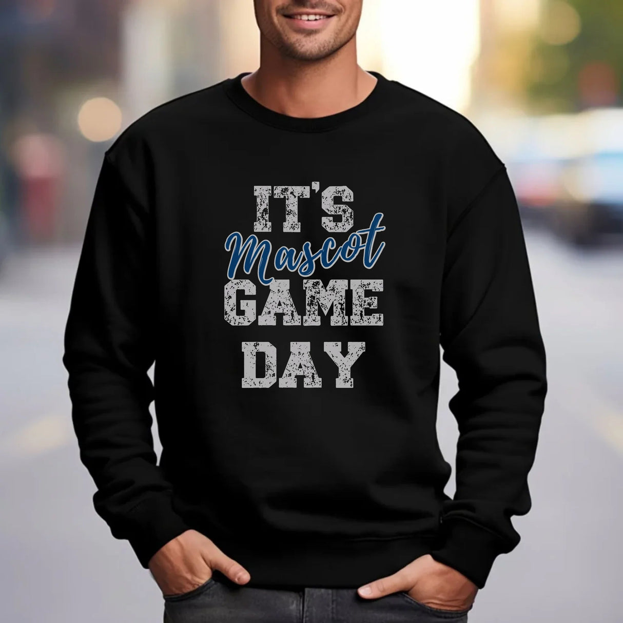 Custom It's Game Day on a Sweatshirt With Mascot on a Sweatshirt