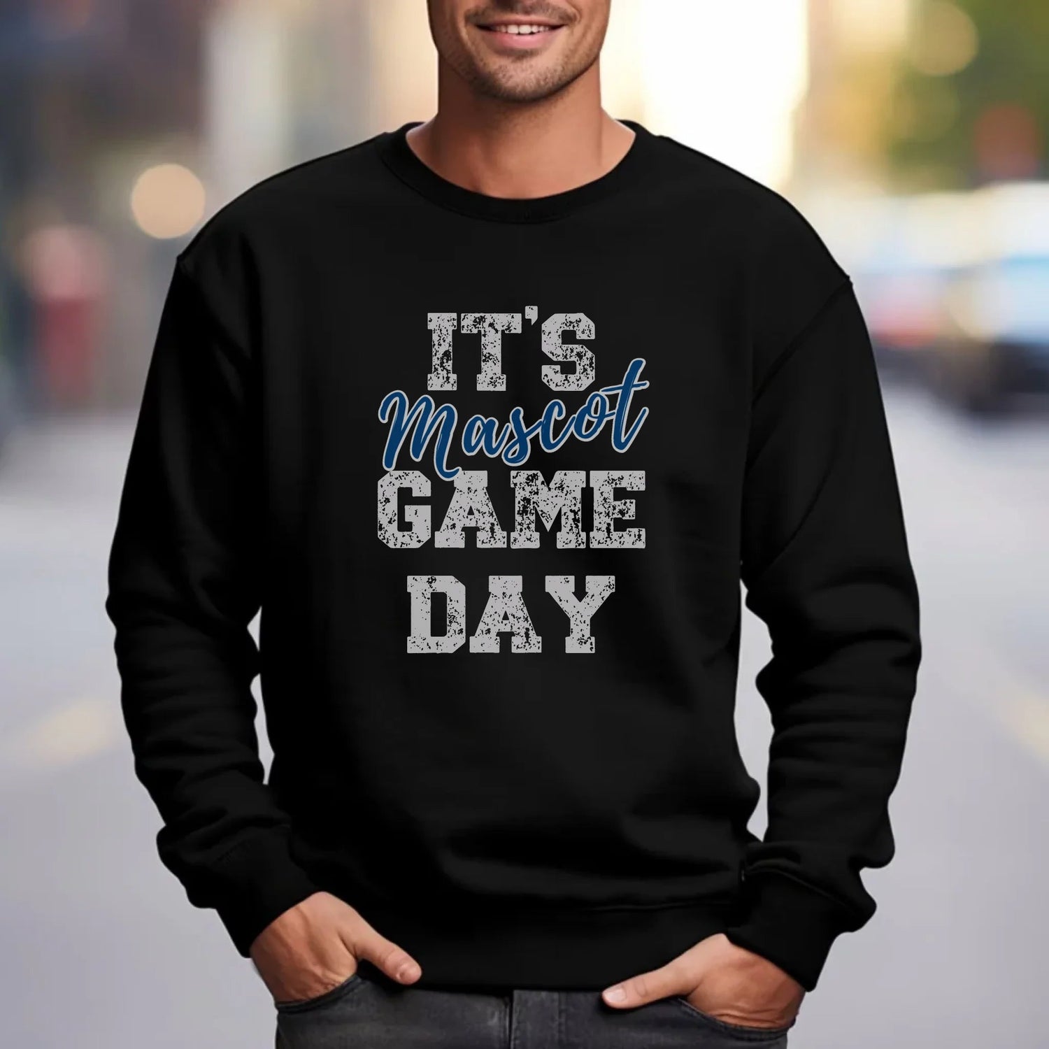 Custom It's Game Day on a Sweatshirt With Mascot on a Sweatshirt