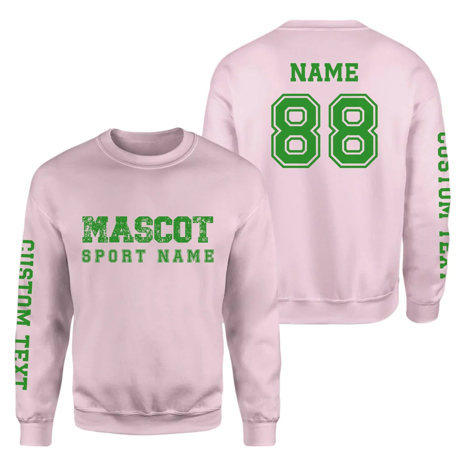 Custom School Spirit on a Sweatshirt With Mascot and Sport with Grunge and Classic Design on a Sweatshirt
