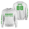 Custom School Spirit on a Sweatshirt With Mascot and Sport with Grunge and Classic Design on a Sweatshirt