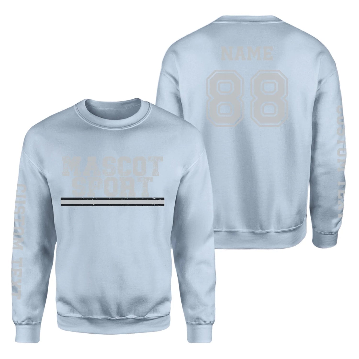 Custom School Spirit on a Sweatshirt With Mascot and Sport with Grunge Design on a Sweatshirt