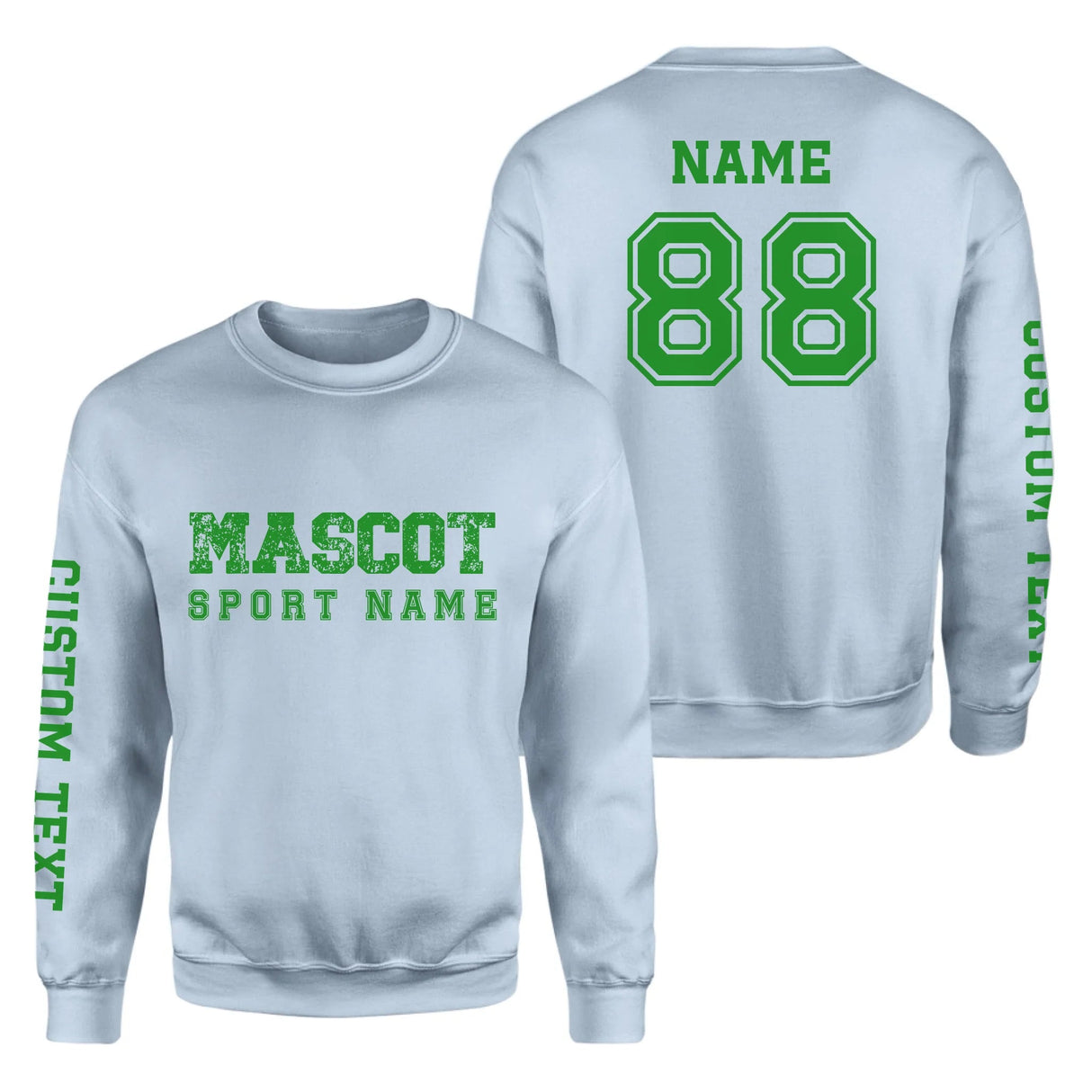 Custom School Spirit on a Sweatshirt With Mascot and Sport with Grunge and Classic Design on a Sweatshirt