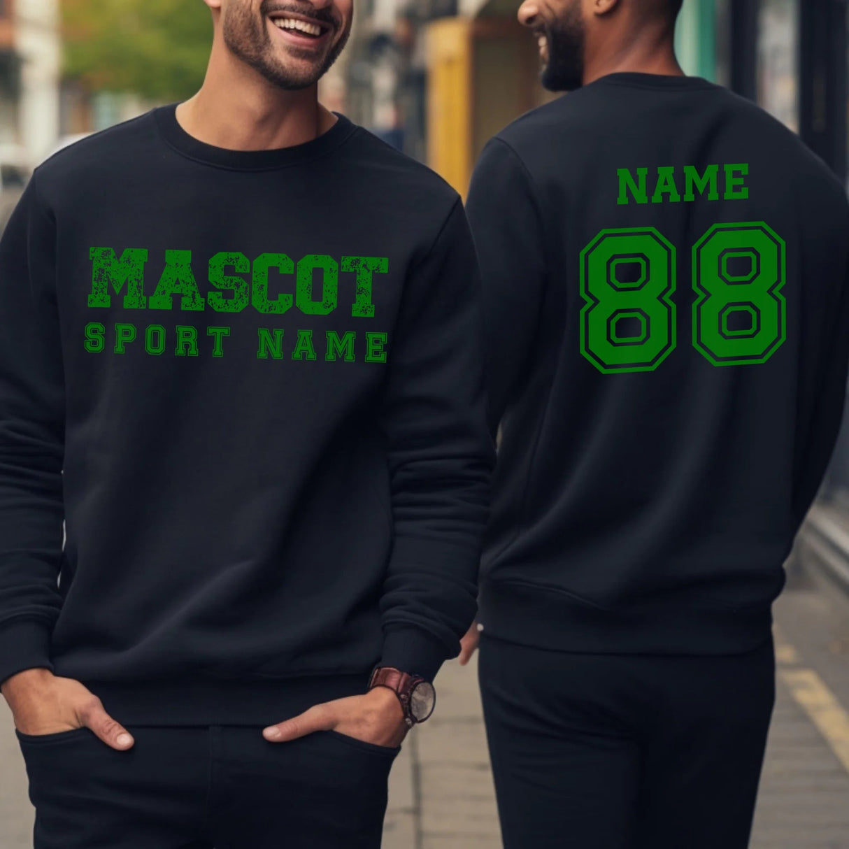 Custom School Spirit on a Sweatshirt With Mascot and Sport with Grunge and Classic Design on a Sweatshirt