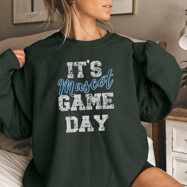 Custom It's Game Day on a Sweatshirt With Mascot on a Sweatshirt