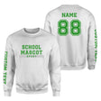 Custom School Spirit on a Sweatshirt With Mascot & Sport Name With Bold Varsity Design on a Sweatshirt