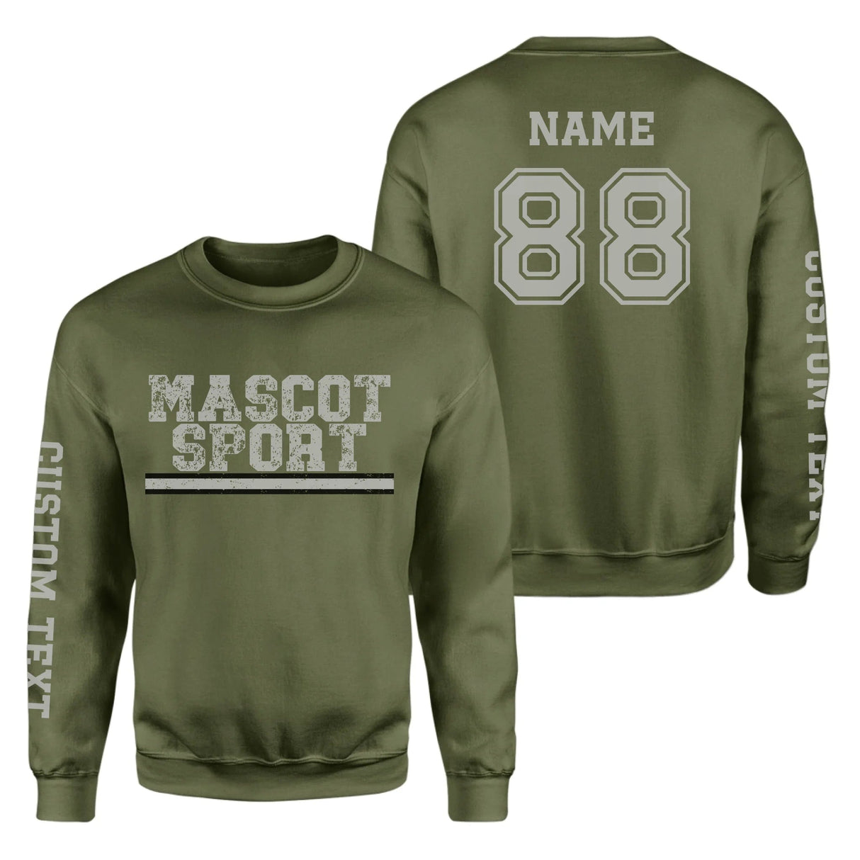 Custom School Spirit on a Sweatshirt With Mascot and Sport with Grunge Design on a Sweatshirt