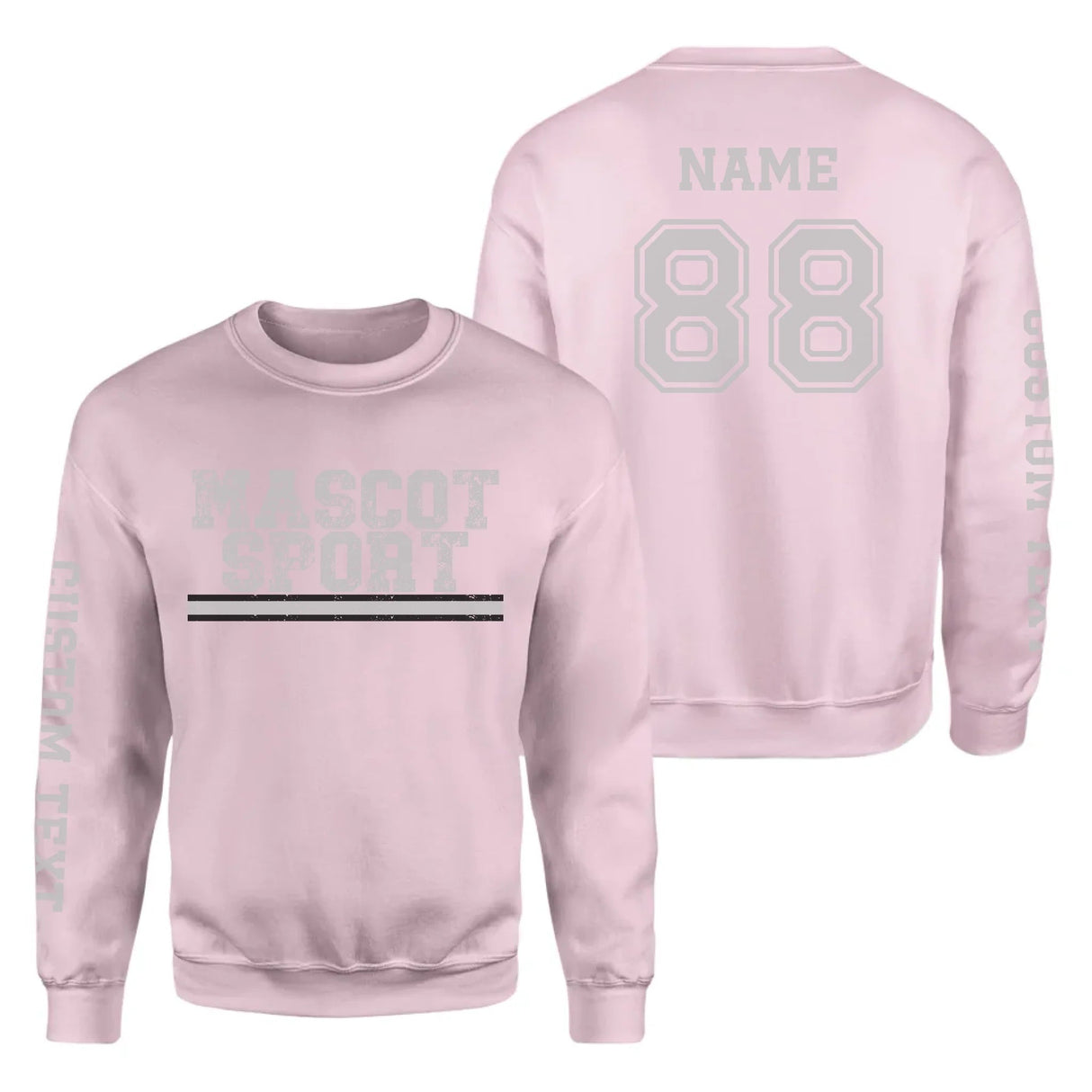 Custom School Spirit on a Sweatshirt With Mascot and Sport with Grunge Design on a Sweatshirt