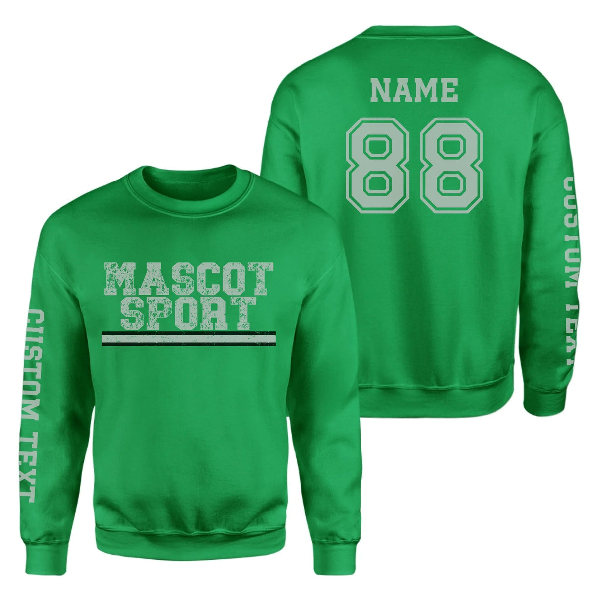 Custom School Spirit on a Sweatshirt With Mascot and Sport with Grunge Design on a Sweatshirt