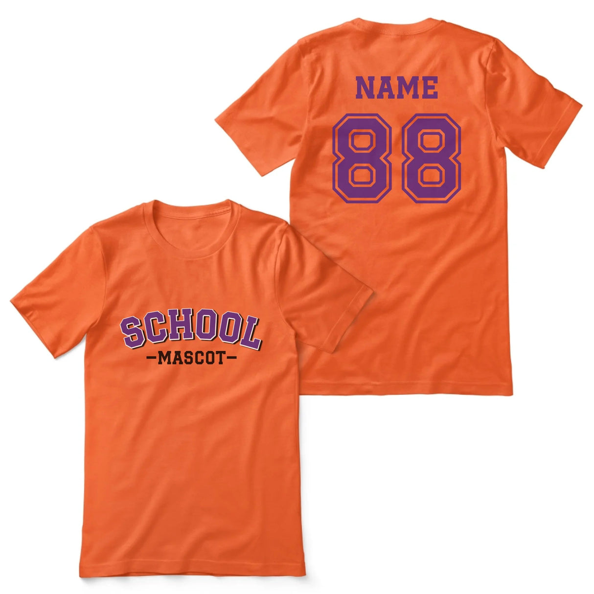 Custom School Spirit Shirt With School and Mascot Name With Classic Arch Design on a Unisex T-Shirt