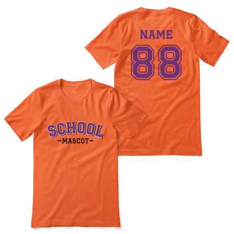 Custom School Spirit Shirt With School and Mascot Name With Classic Arch Design on a Unisex T-Shirt