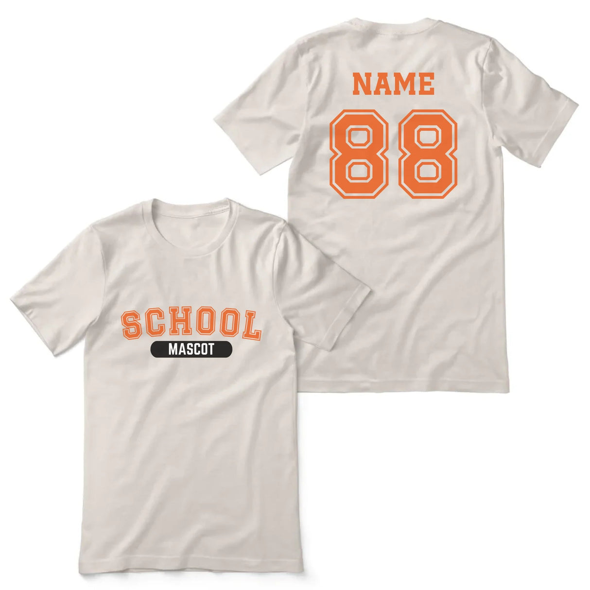 Custom School Spirit Shirt With School and Mascot With Classic Design on a Unisex T-Shirt