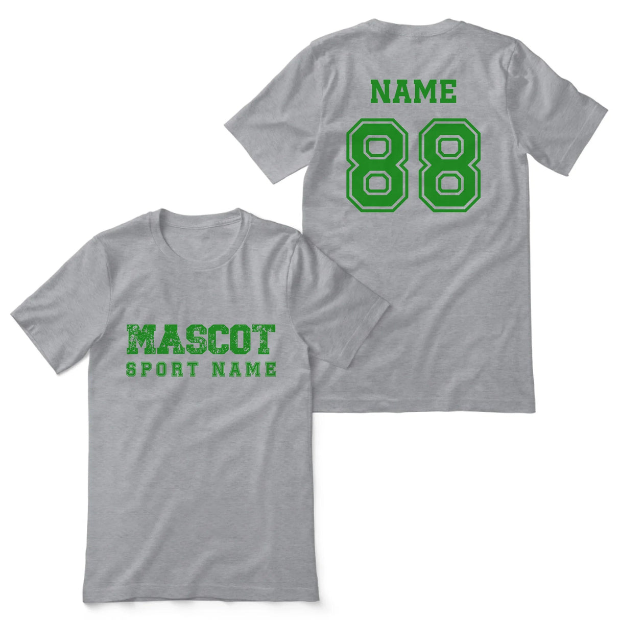 Custom School Spirit Shirt With Mascot and Sport with Grunge and Classic Design on a Unisex T-Shirt