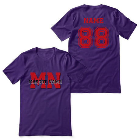 Custom School Mascot Shirt With Initials and Mascot Name on a Unisex T-Shirt