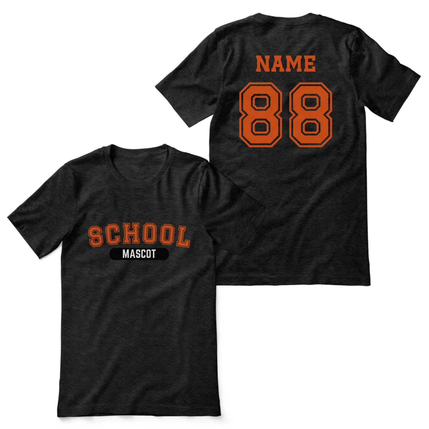 Custom School Spirit Shirt With School and Mascot With Classic Design on a Unisex T-Shirt