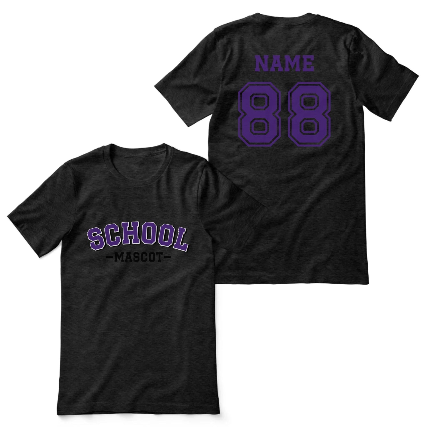 Custom School Spirit Shirt With School and Mascot Name With Classic Arch Design on a Unisex T-Shirt