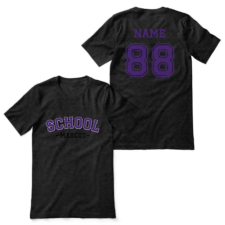 Custom School Spirit Shirt With School and Mascot Name With Classic Arch Design on a Unisex T-Shirt