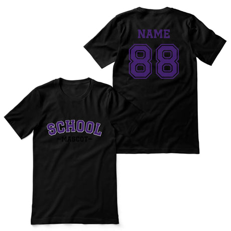 Custom School Spirit Shirt With School and Mascot Name With Classic Arch Design on a Unisex T-Shirt