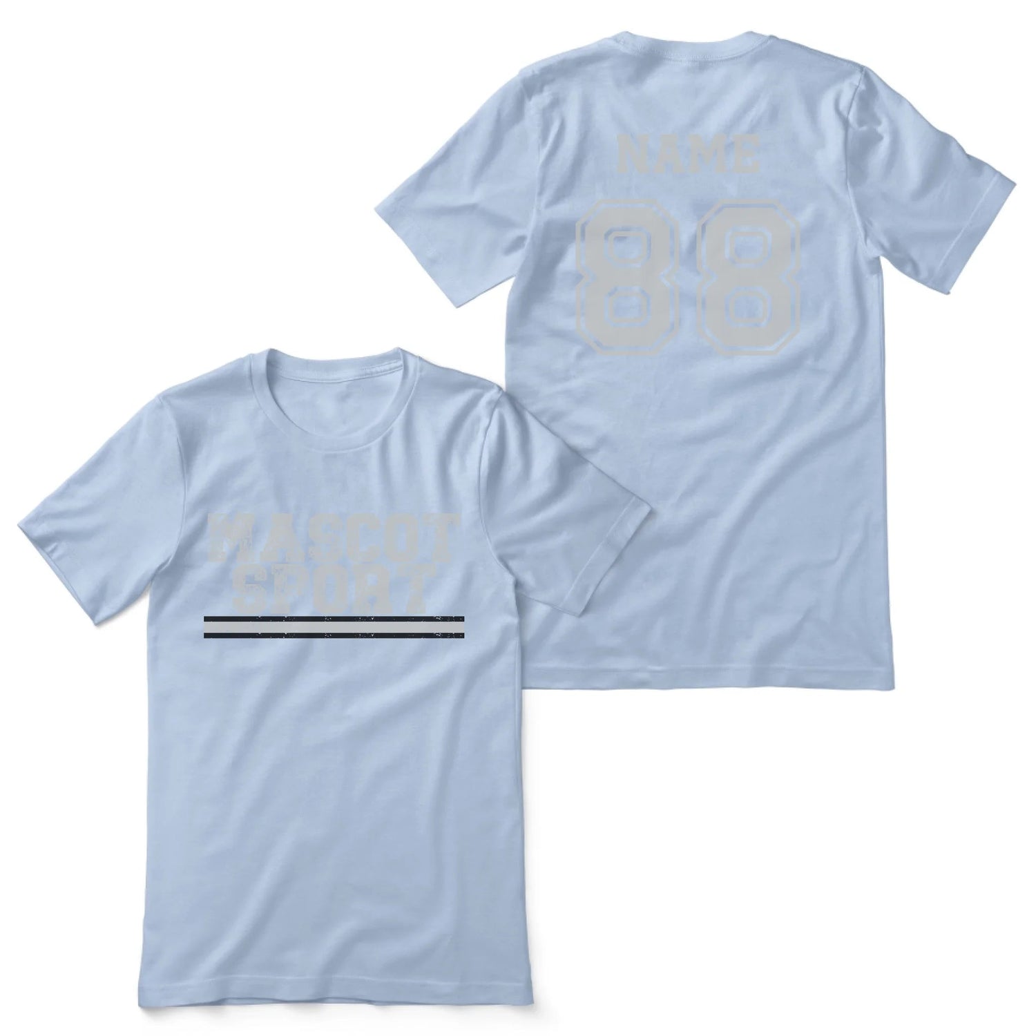 Custom School Spirit Shirt With Mascot and Sport with Grunge Design on a Unisex T-Shirt