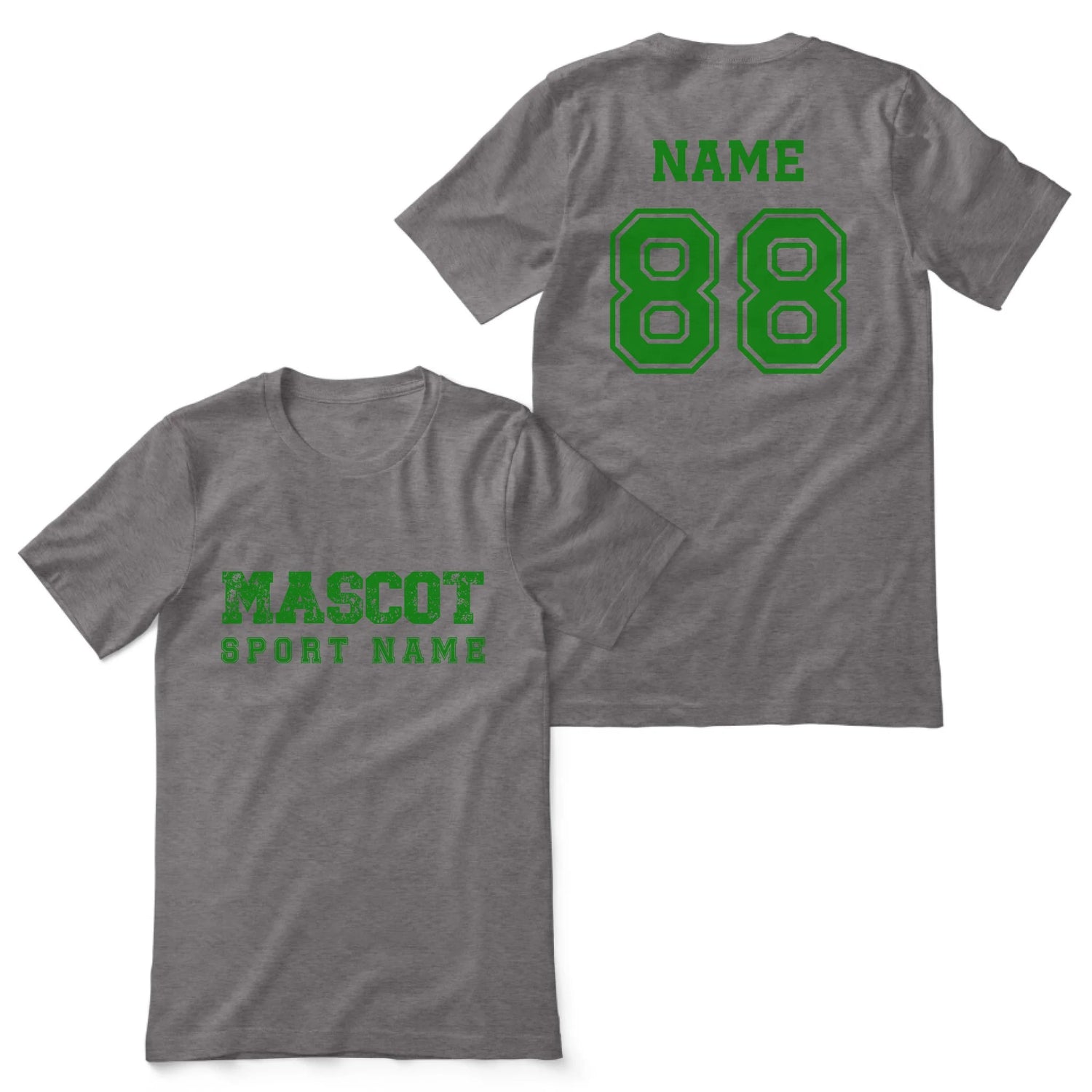 Custom School Spirit Shirt With Mascot and Sport with Grunge and Classic Design on a Unisex T-Shirt