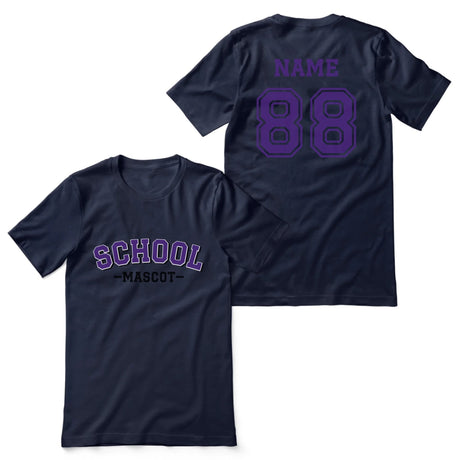 Custom School Spirit Shirt With School and Mascot Name With Classic Arch Design on a Unisex T-Shirt