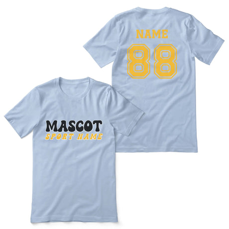 Custom School Spirit Shirt With Mascot and Sport With Retro Design on a Unisex T-Shirt