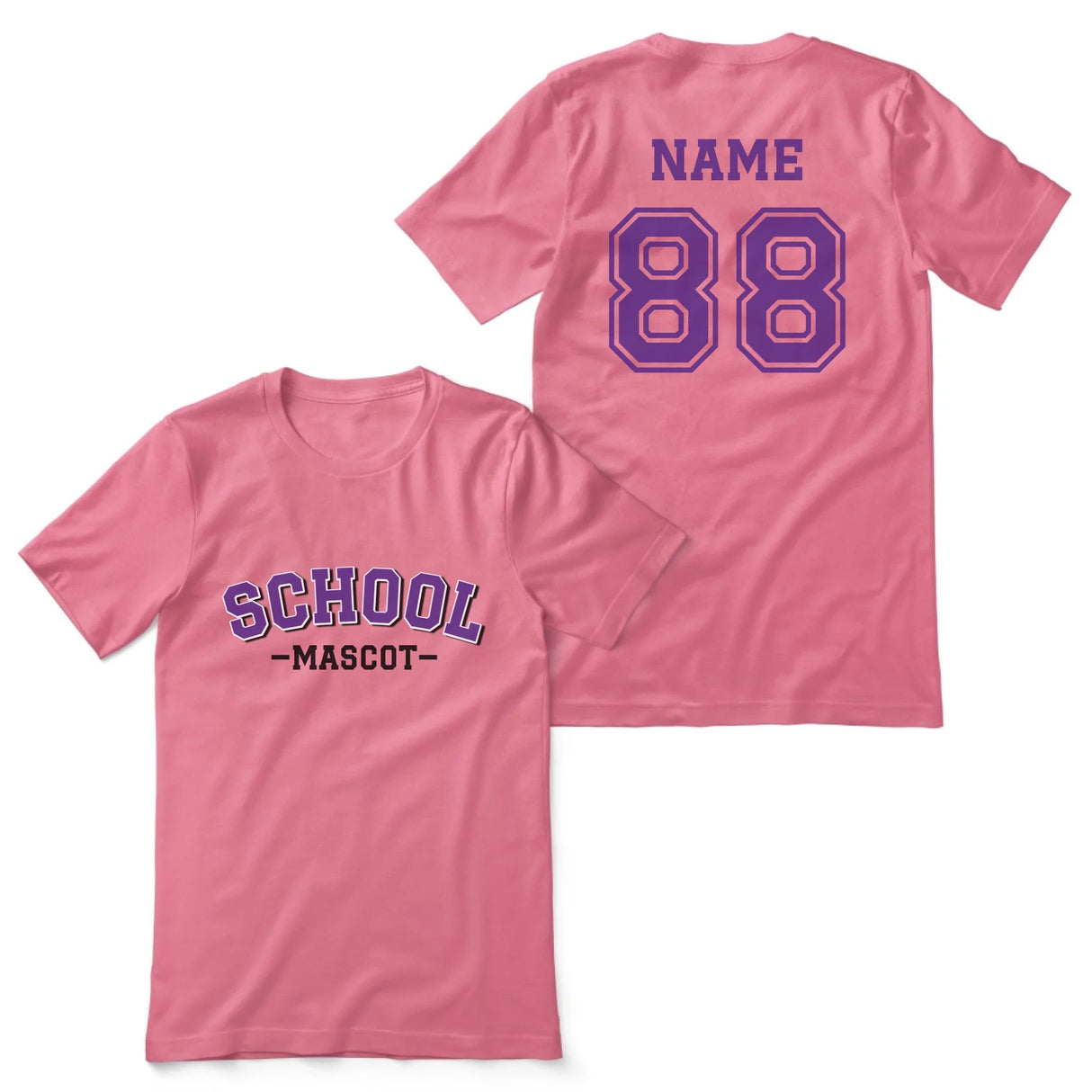Custom School Spirit Shirt With School and Mascot Name With Classic Arch Design on a Unisex T-Shirt